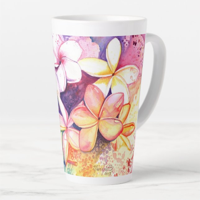 Tasse Latte Plumeria Amusement (Angle droit)