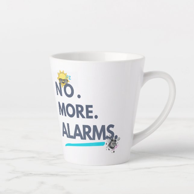Tasse Latte 💤 Plus. D'alarme. (Droite)