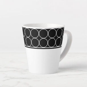 Tasse Latte Poids en latte noir et blanc