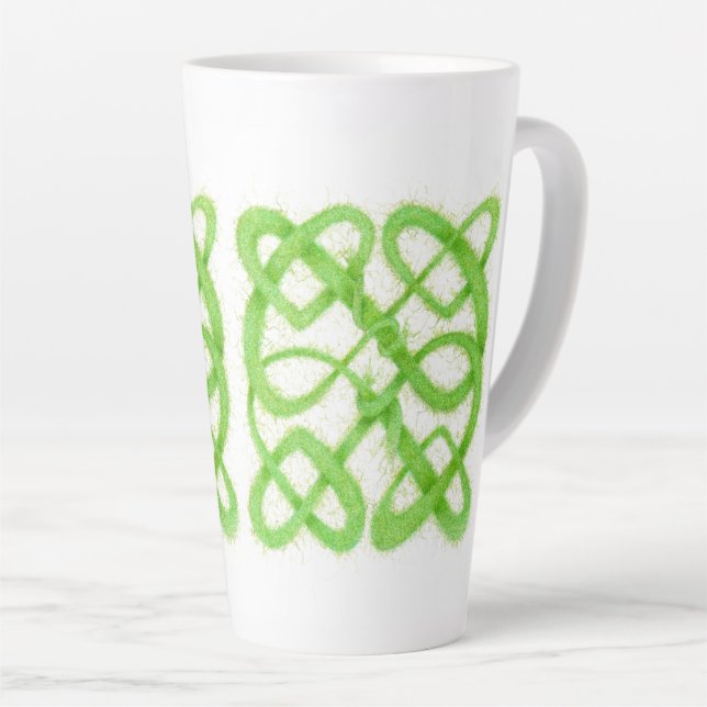 TASSE LATTE POIGNÉE VERTE POIGNÉE TÊTE TÊTE TÊTE (Angle droit)
