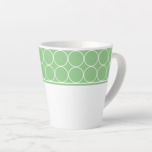 Tasse Latte Pointeur en latte vert et blanc