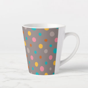 Tasse Latte Points d'aquarelle multicolores 3