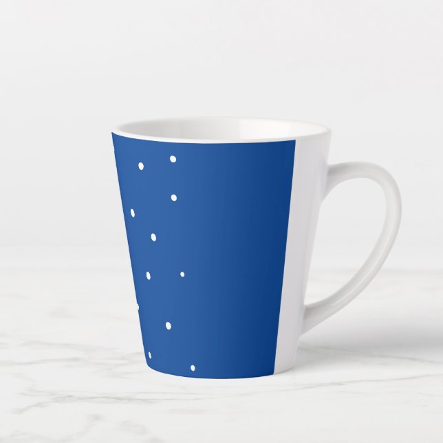 Tasse Latte Pois blanc mignon (Droite)