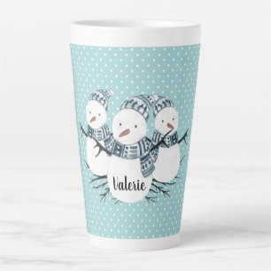 Tasse Latte Pois hivernaux du trio Whimsmen