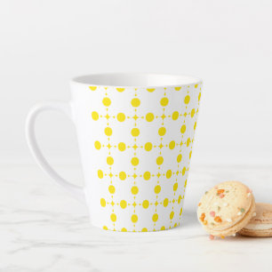 Tasse Latte Pois Jaunes, Motif Polka Dot, Points, Pots