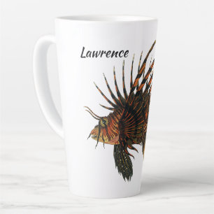 Tasse Latte Poisson Lion de Mer, Vie Marine Océanique Animale 