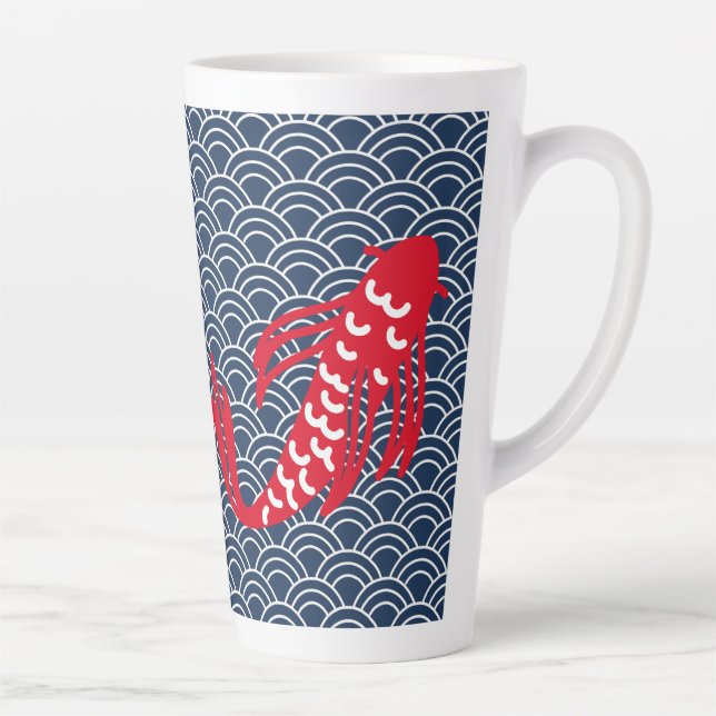 Tasse Latte Poisson rouge Koi (Droite)