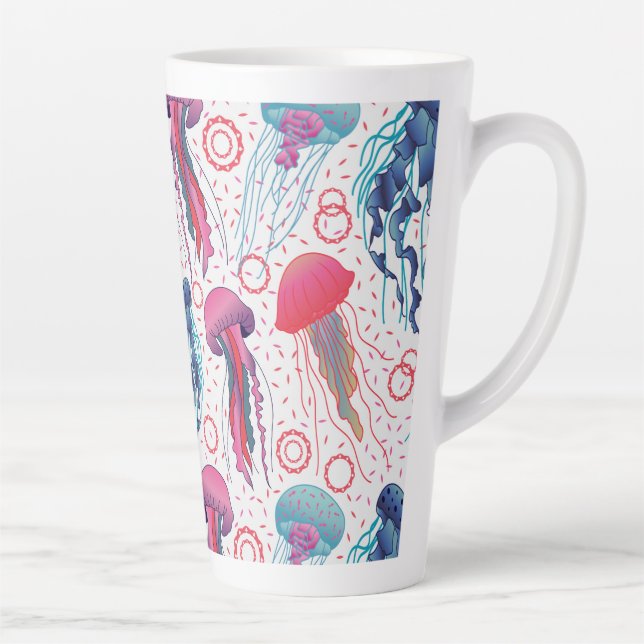 Tasse Latte Poissons de gelée colorée (Droite)