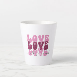 Tasse Latte Police "Amour" Bubble empilée