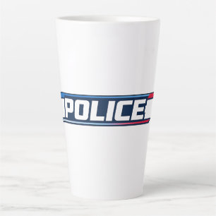 Tasse Latte POLICE Typographie Gras Streetwear