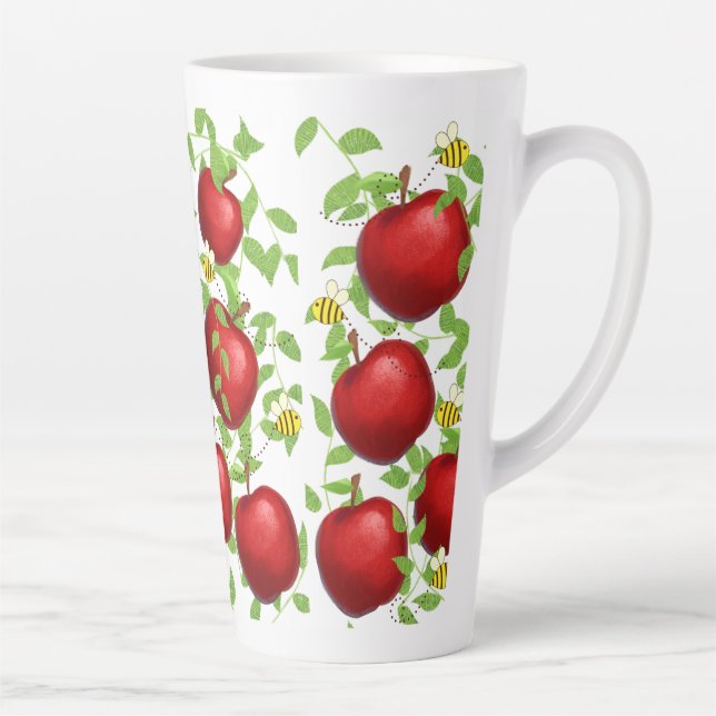 Tasse Latte pommes Fruits motif  (Droite)
