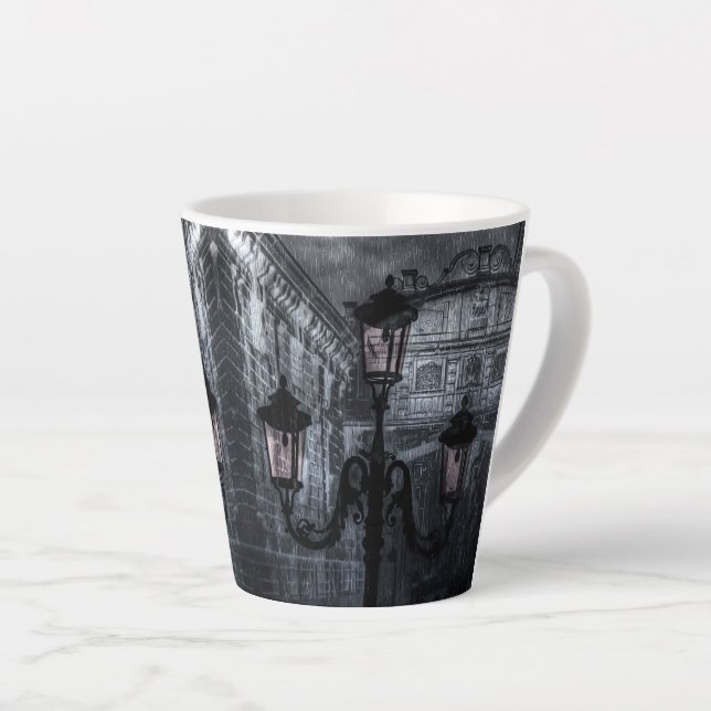 Tasse Latte Pont des Soupirs de la Pluie de Venise sombre à la (Angle droit)