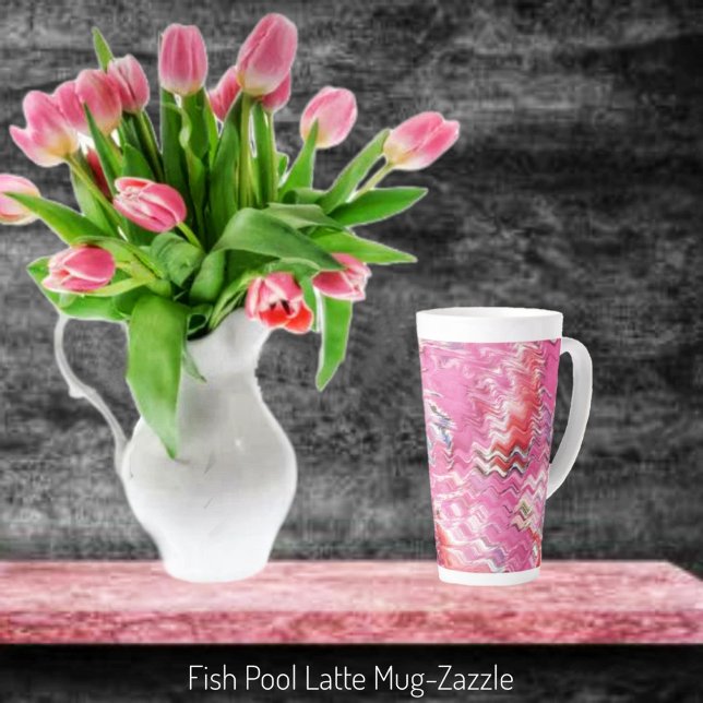 Tasse Latte Pool de poissons (Créateur téléchargé)