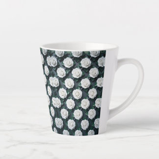 Tasse Latte Porcelain White Rose