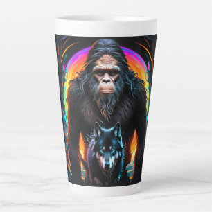 Tasse Latte Portail coloré de Wolf Bigfoot