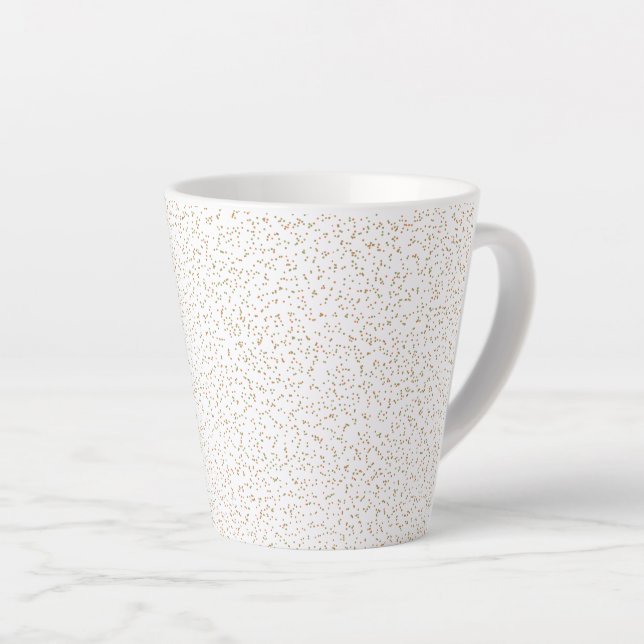 Tasse Latte Portes vert et orange de fougère (Angle droit)