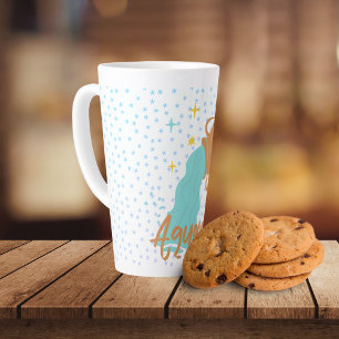 Tasse Latte Porteur d'eau Aquarius moderne Zodiac