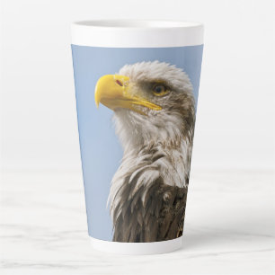Tasse Latte Portrait d'aigle à tête blanche Art animalier