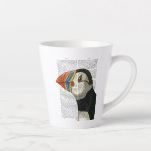 Tasse Latte Portrait Puffin