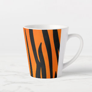 Tasse Latte Poster de animal de Sauvage Orange Black Tiger