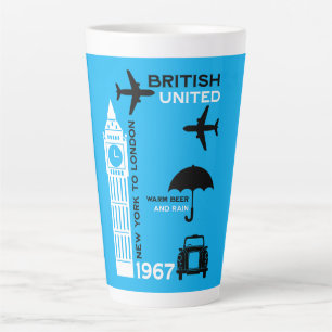 Tasse Latte Poster Nostalgalic Retro Airline