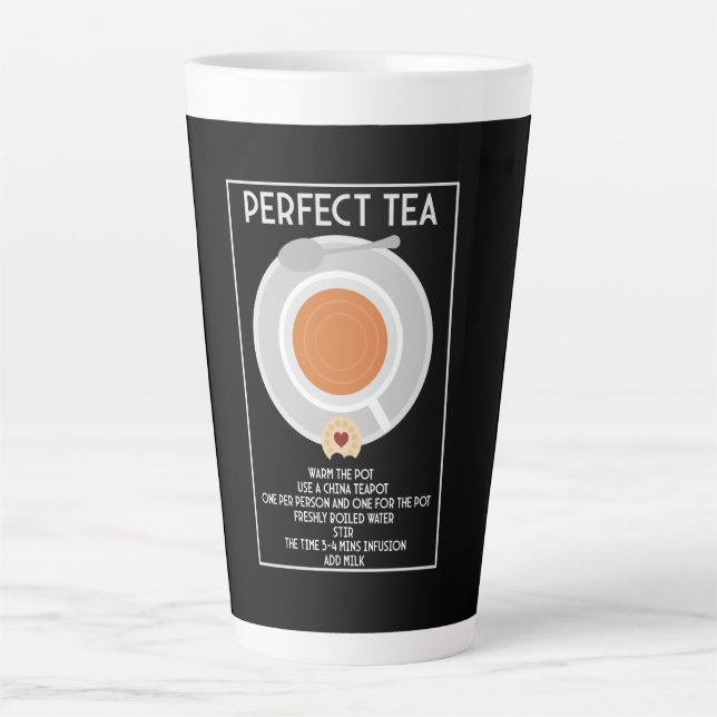 Tasse Latte Poster Tea Wall Art (Devant)