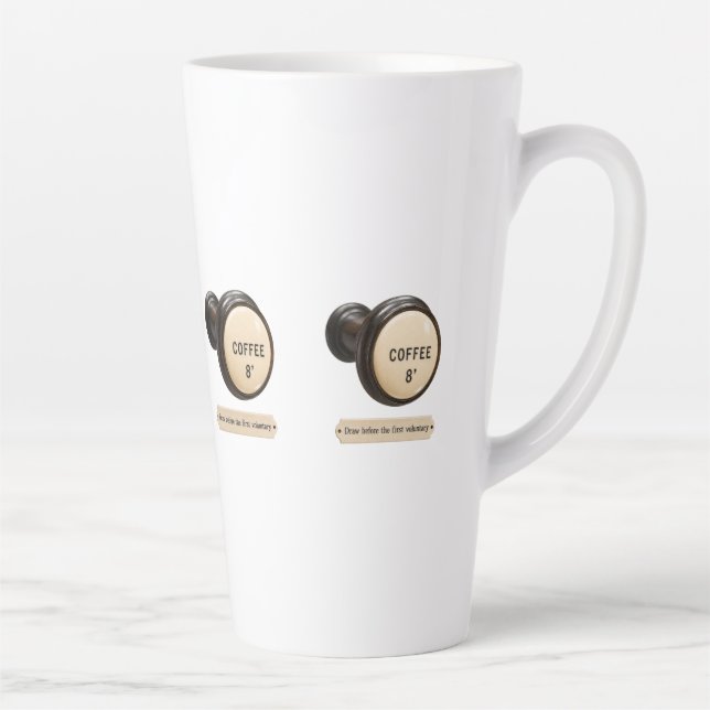 Tasse Latte Pot à café avec arrêt de jeu d'orgue à tuyaux COFF (Droite)