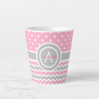 Pot rose Gris Poka Chevron