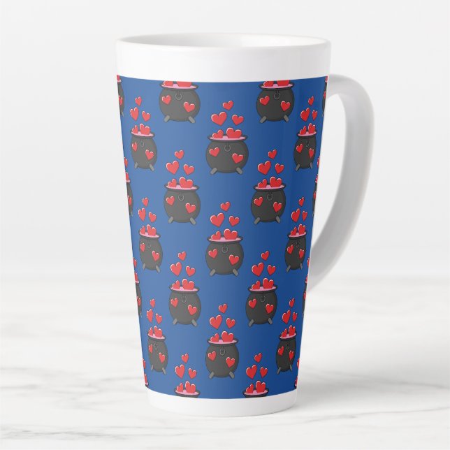 Tasse Latte Potion d'amour des coeurs (Angle droit)