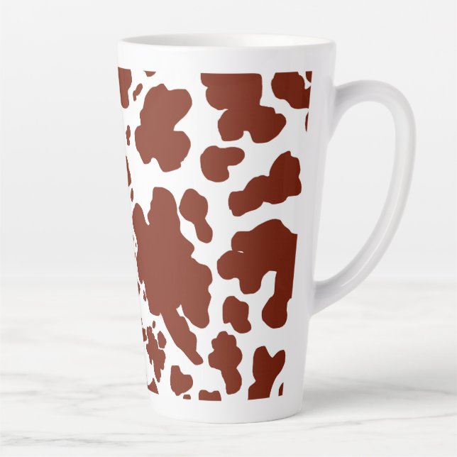 Tasse Latte Pots Brown de vache modernes Imprimer (Droite)