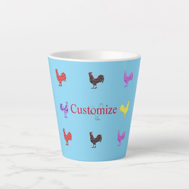 Tasse Latte Poules de poulet Thunder_Cove (Devant)