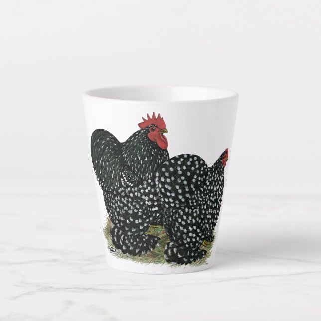 Tasse Latte Poulet moucheté (Devant)