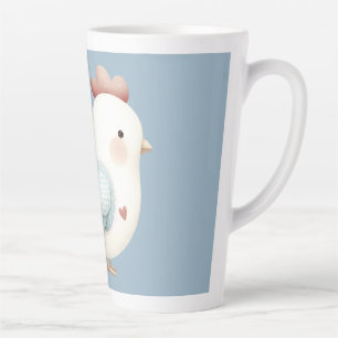 Tasse Latte Poulet Pastel Cottagecore