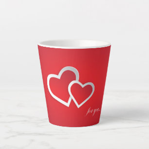 Tasse Latte Pour vous Valentine's Day Hearts Design-21987