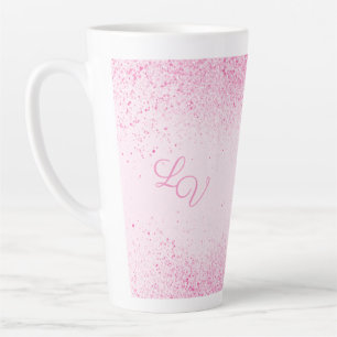 Tasse Latte Poussière de Parties scintillant rose chatoyante