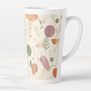 Tasse Latte Poussière de Terracotta Brûlée Sage Boho Ligne de