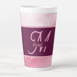 Tasse Latte Poussière scintillante de marbre abstrait féminin