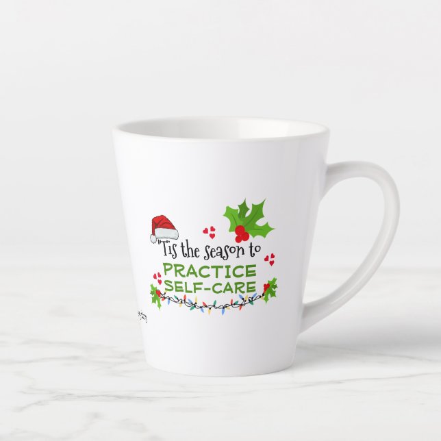 Tasse Latte PRATIQUE DE Noël Santé mentale autonome (Droite)