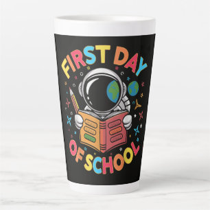Tasse Latte Premier jour d'école Astronaute Espace Retour à l'