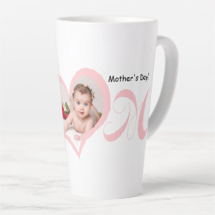 Tasse Latte Première fête des mères avec un bébé photo-mug
