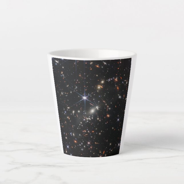 Tasse Latte Première vue profonde de l'univers de Webb (Devant)