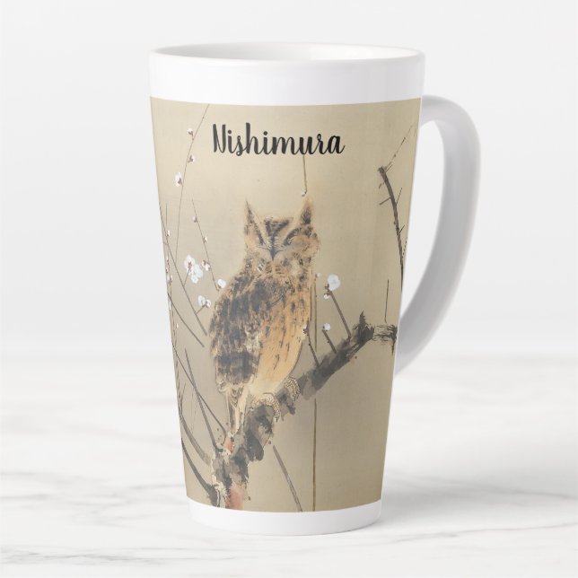 Tasse Latte Premières floraisons de prunier par Nishimura Goun (Angle droit)