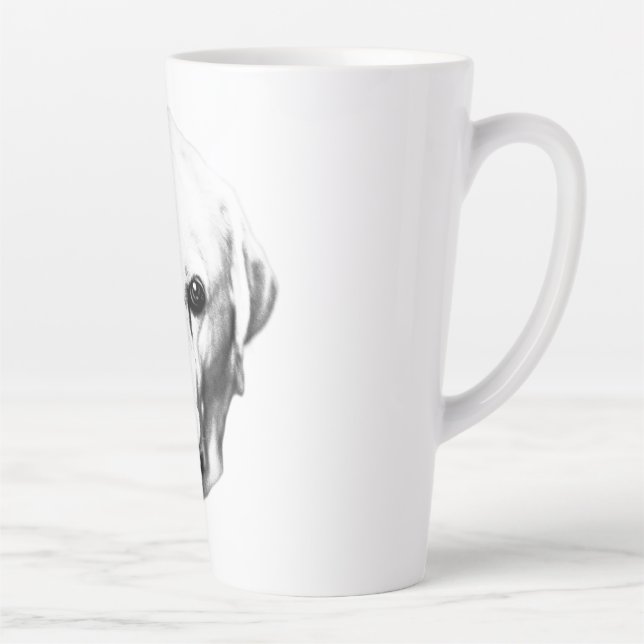 Tasse Latte Présence monochrome (Droite)