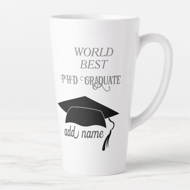 Tasse Latte présent de célébration de remise de diplôme de doc (Droite)