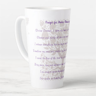 Tasse Latte Prière pour le nettoyage et l'alignement divins