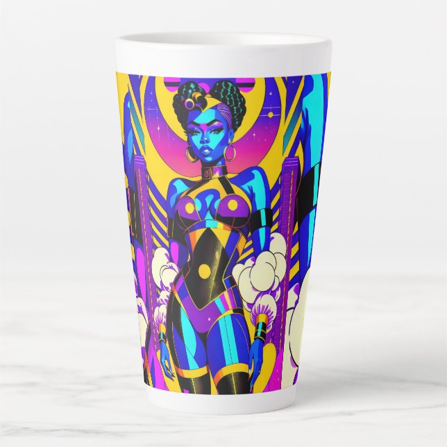 Tasse Latte Princesse à l'affût - Art de Ken Gage (Devant)