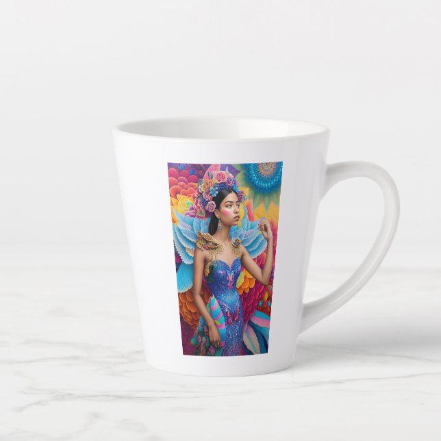 Tasse Latte Princesse élégante avec des ailes  (Droite)