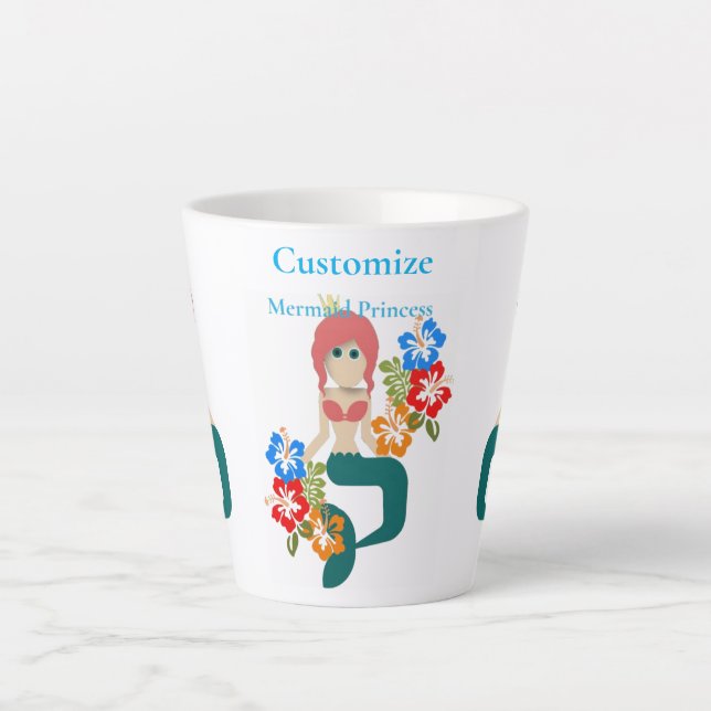 Tasse Latte Princesse Sirène Roux Thunder_Cove (Devant)