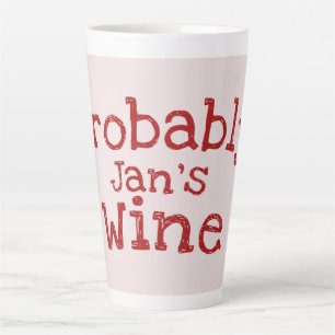 Tasse Latte Probablement (Jans) Typographie du vin