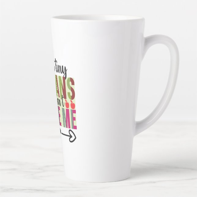 Tasse Latte Professeur Art I Enseigner Minuscules Humains (Droite)